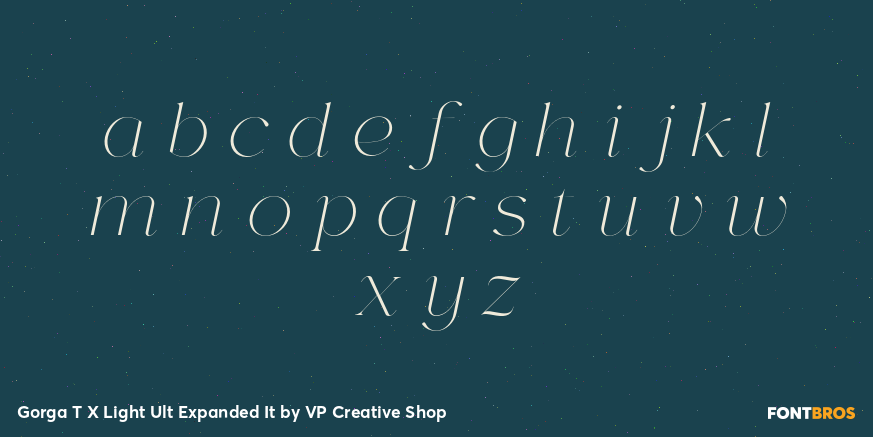 Gorga T X Light Ult Expanded It Font Poster #3