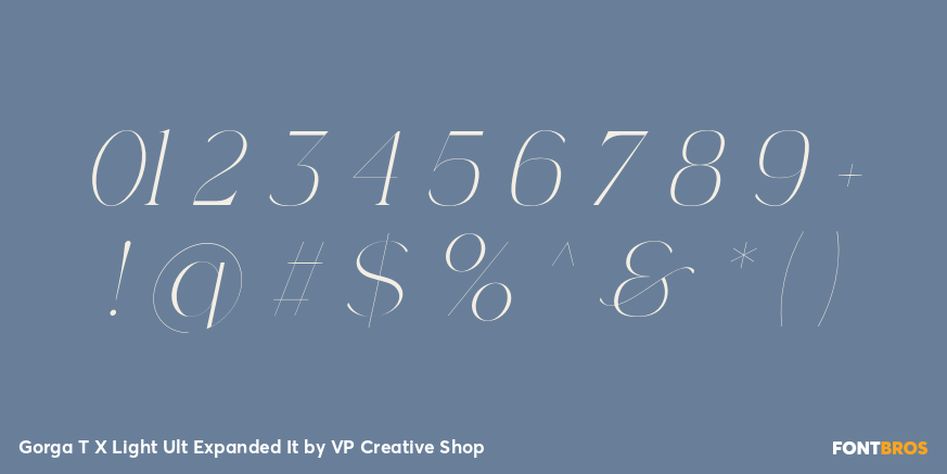 Gorga T X Light Ult Expanded It Font Poster #4