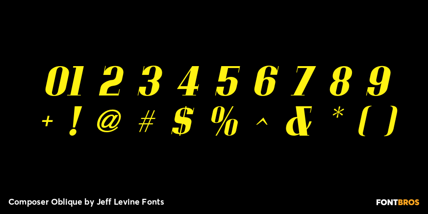 Composer Oblique Font Poster #4