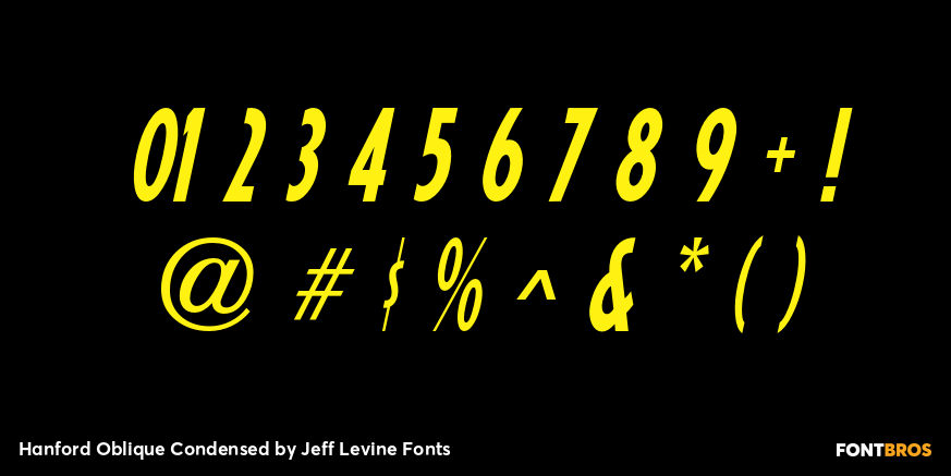 Hanford Oblique Condensed Font Poster #4