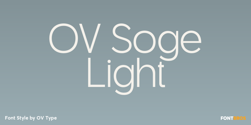 OV Soge Light Font Poster