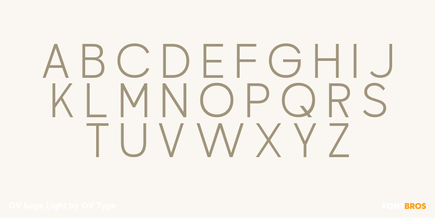 OV Soge Light Font Poster #2