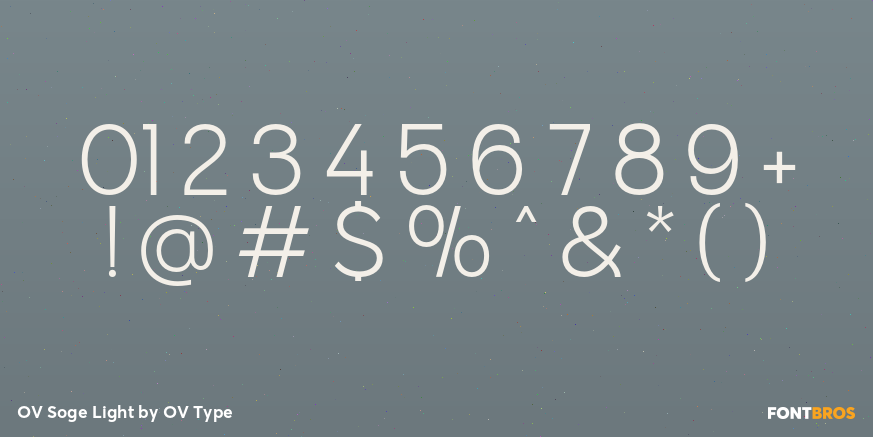 OV Soge Light Font Poster #4