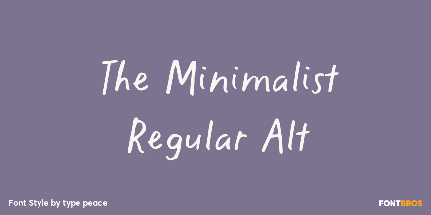 The Minimalist Regular Alt Poster