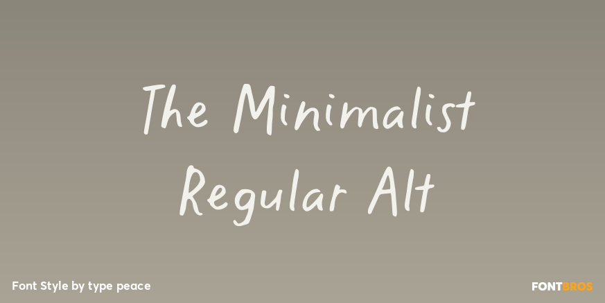 The Minimalist Regular Alt Poster