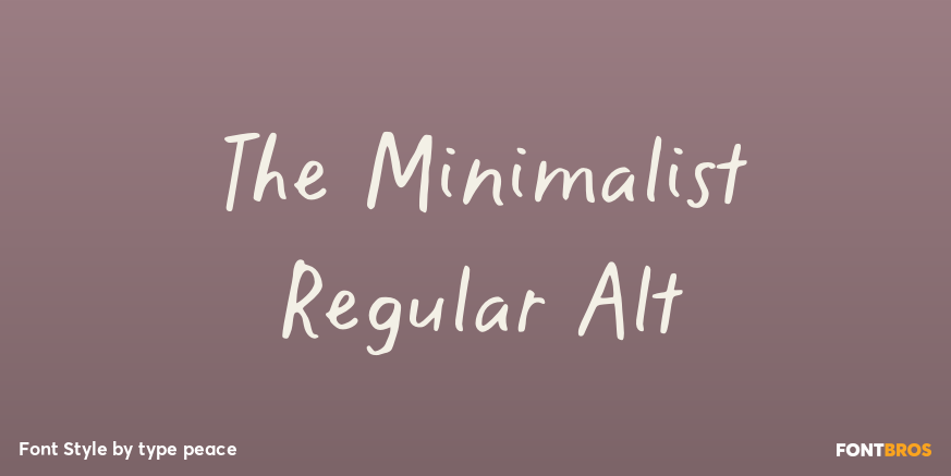The Minimalist Regular Alt Poster