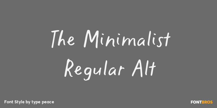 The Minimalist Regular Alt Poster