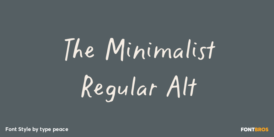 The Minimalist Regular Alt Poster