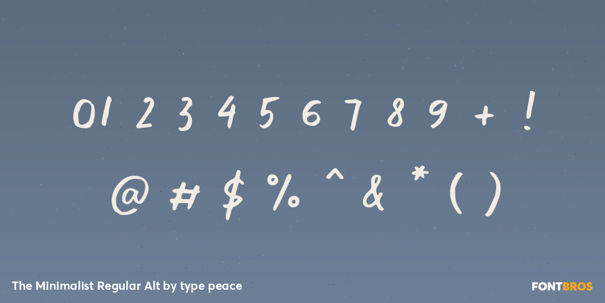 The Minimalist Regular Alt Font Poster #1