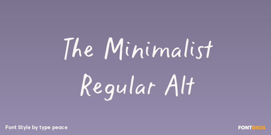 The Minimalist Regular Alt Poster