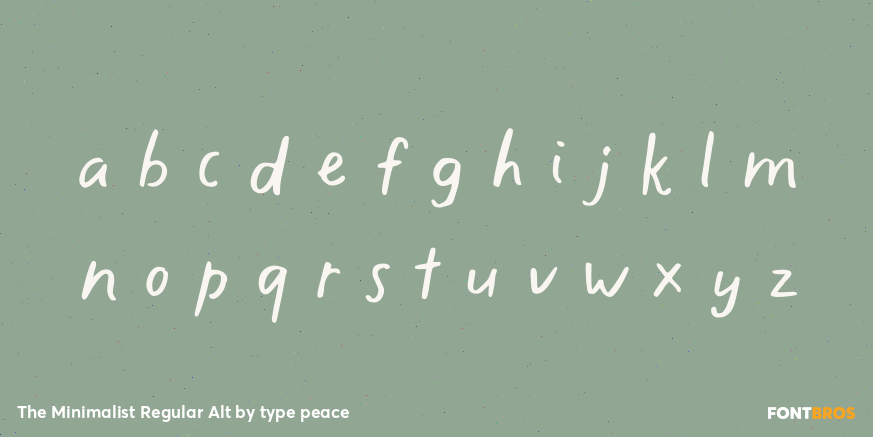 The Minimalist Regular Alt Font Poster #3