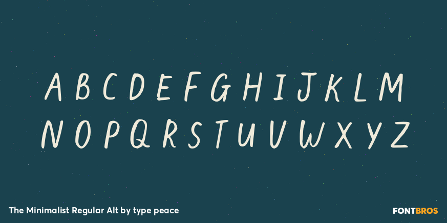 The Minimalist Regular Alt Font Poster #1