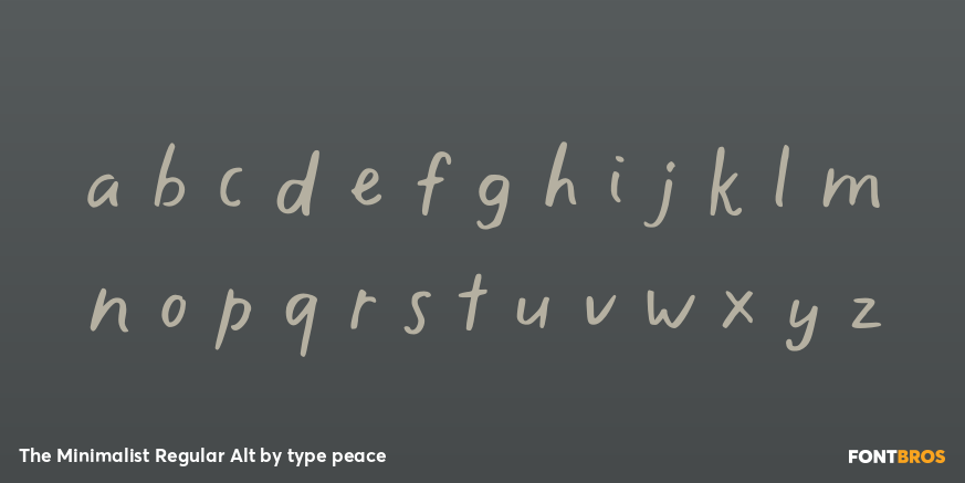 The Minimalist Regular Alt Font Poster #1