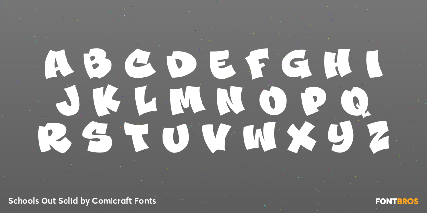 Schools Out Solid Font Poster #2