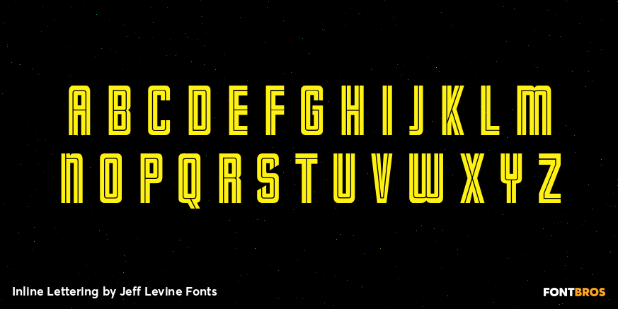 Inline Lettering Font Poster #2