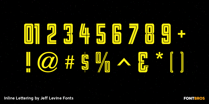 Inline Lettering Font Poster #4