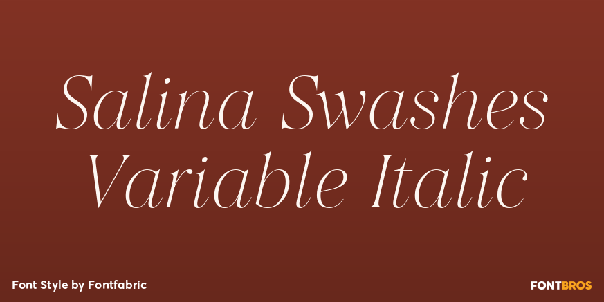 Salina Swashes Variable Italic Poster