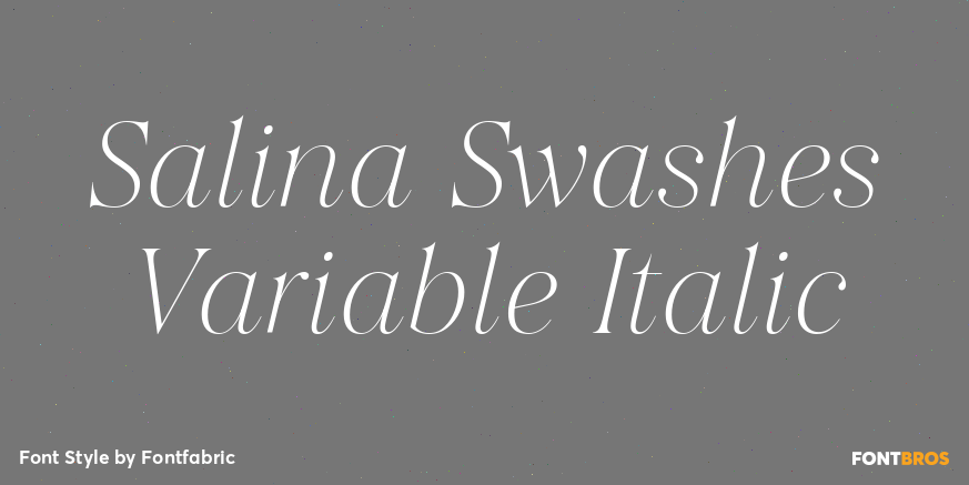 Salina Swashes Variable Italic Poster