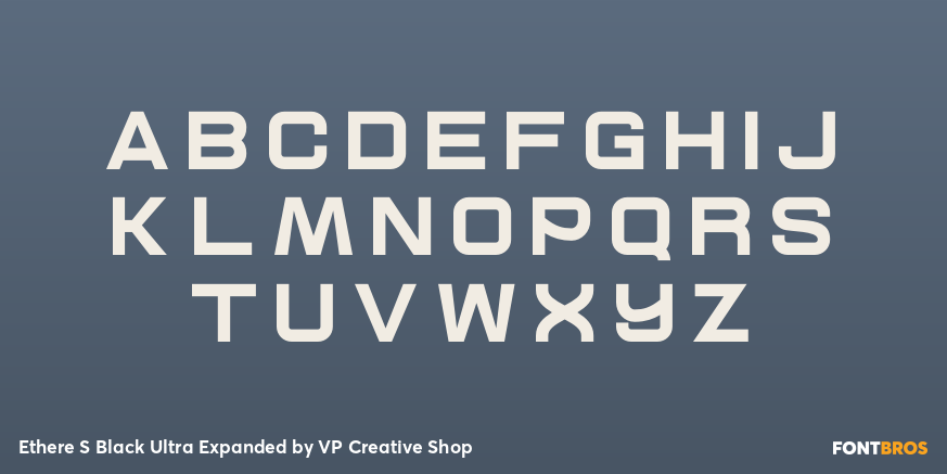 Ethere S Black Ultra Expanded Font Poster #2