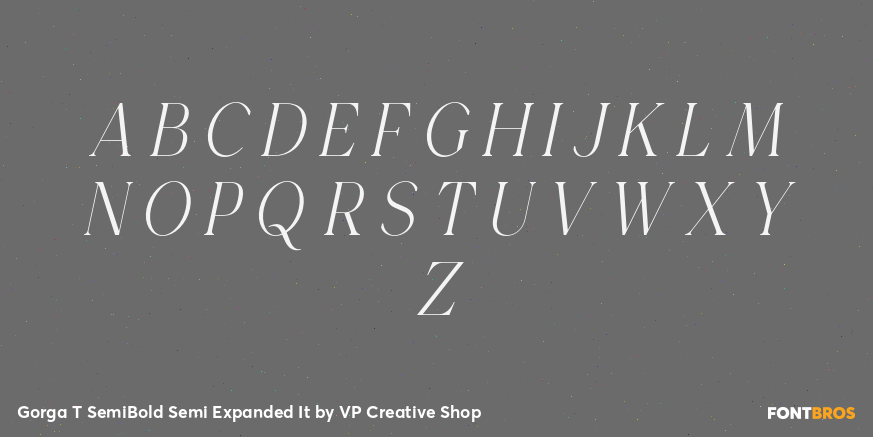 Gorga T SemiBold Semi Expanded It Font Poster #2