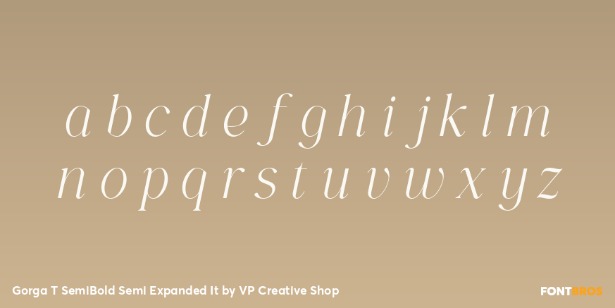 Gorga T SemiBold Semi Expanded It Font Poster #3