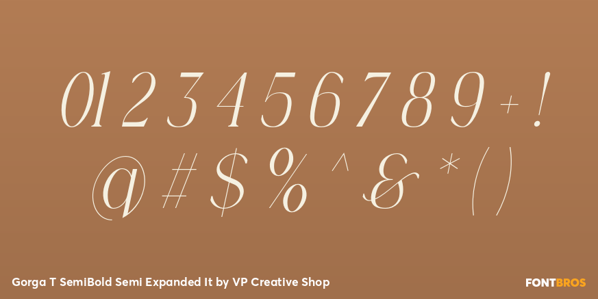 Gorga T SemiBold Semi Expanded It Font Poster #4