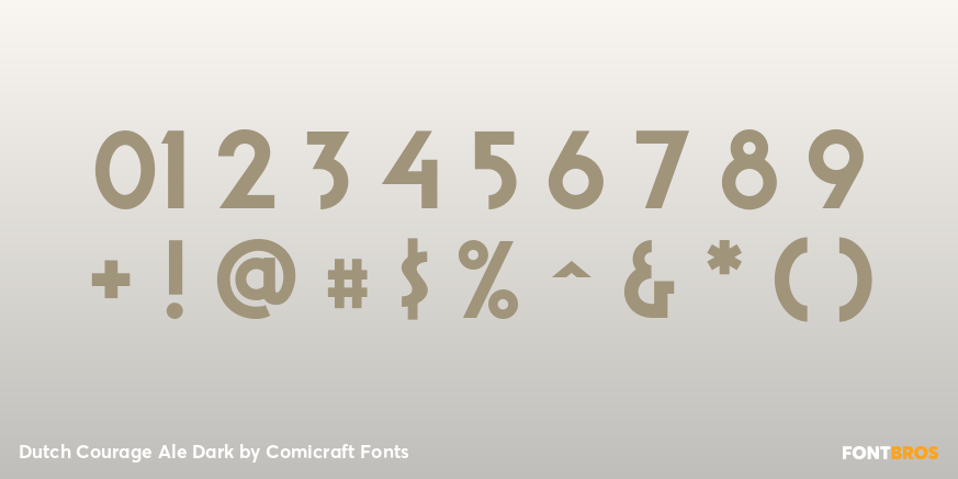 Dutch Courage Ale Dark Font Poster #1