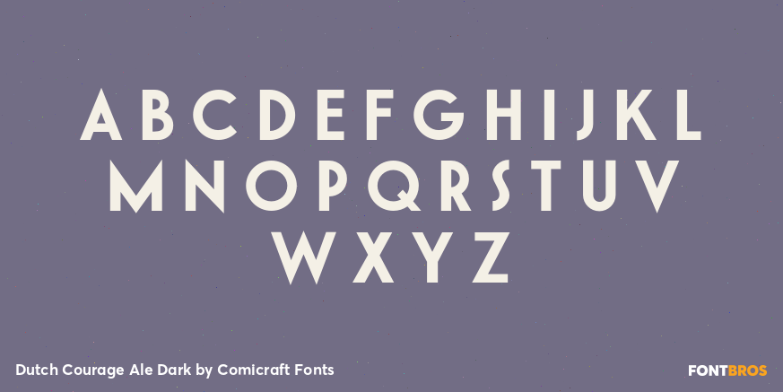 Dutch Courage Ale Dark Font Poster #1