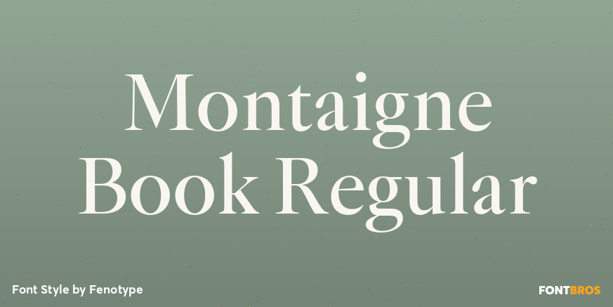 Montaigne Book Regular Font Poster #1