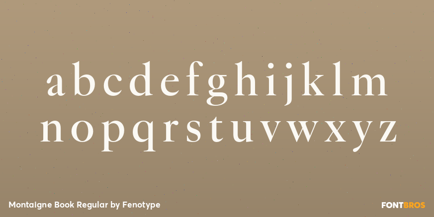 Montaigne Book Regular Font Poster #3