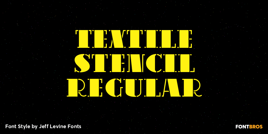 Textile Stencil Regular Font Poster #1