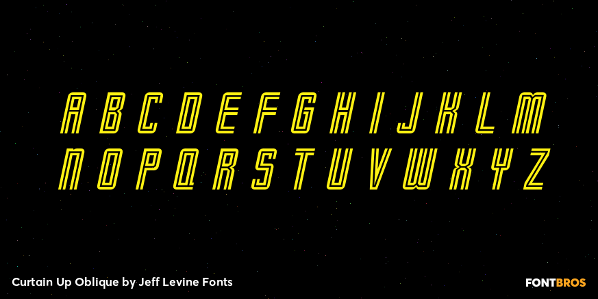 Curtain Up Oblique Font Poster #2