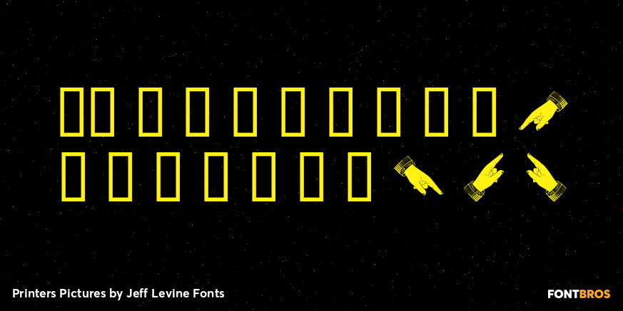 Printers Pictures Font Poster #4