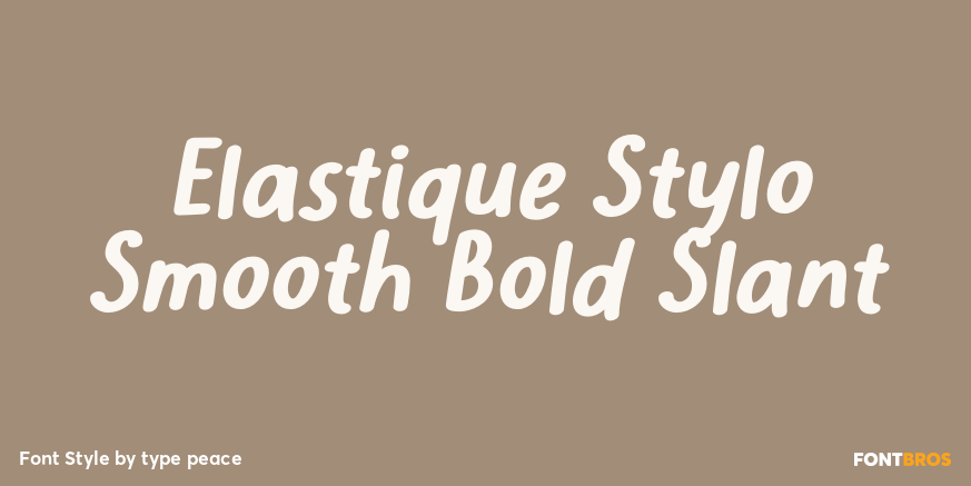 Elastique Stylo Smooth Bold Slant Poster