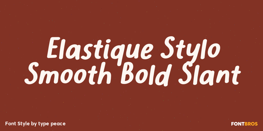 Elastique Stylo Smooth Bold Slant Poster