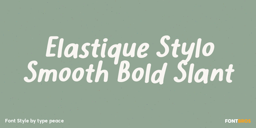 Elastique Stylo Smooth Bold Slant Poster
