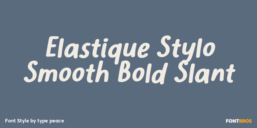 Elastique Stylo Smooth Bold Slant Poster