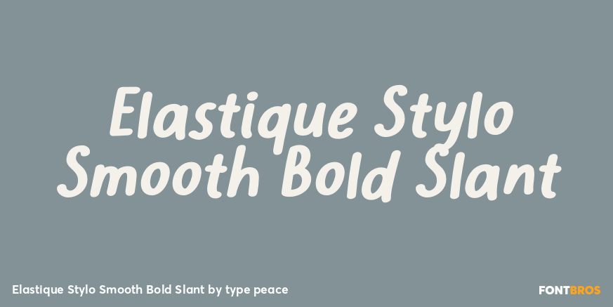Elastique Stylo Smooth Bold Slant Poster