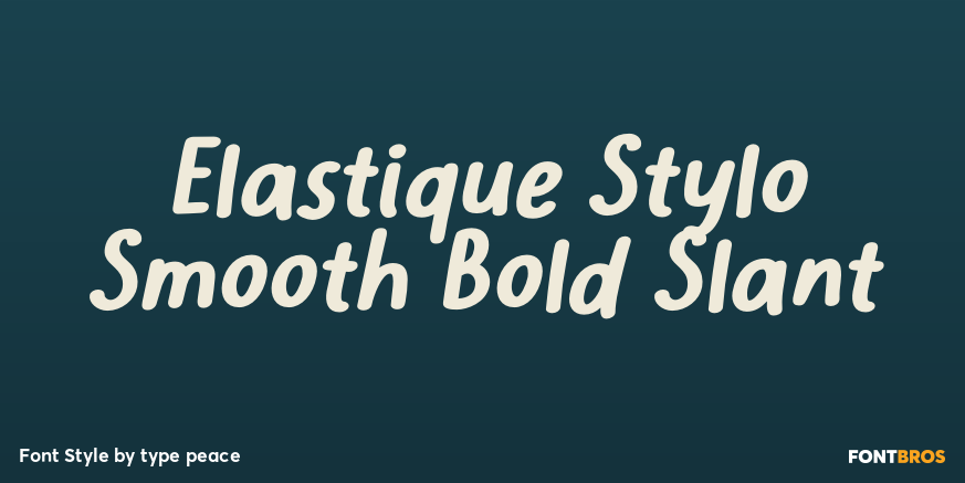 Elastique Stylo Smooth Bold Slant Poster
