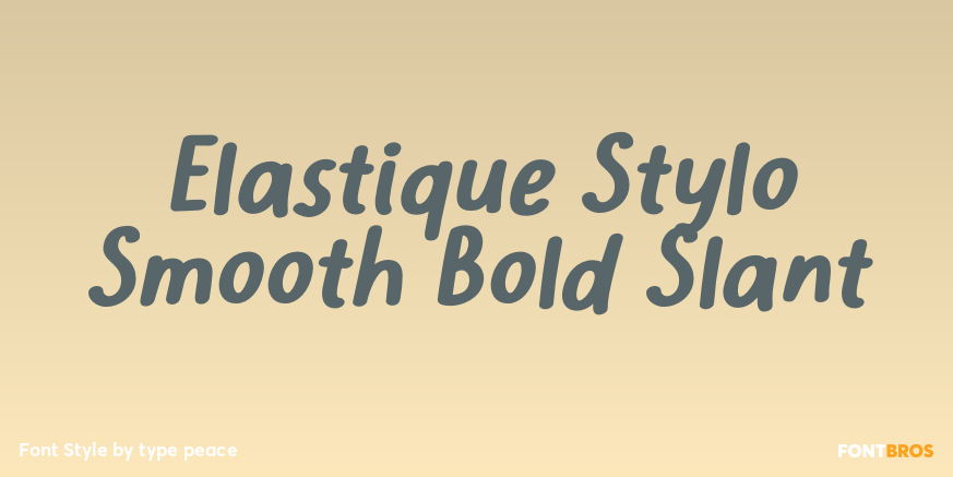 Elastique Stylo Smooth Bold Slant Poster