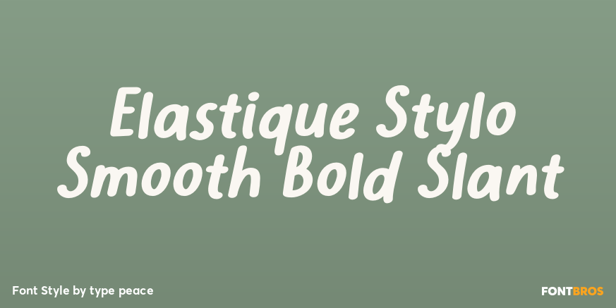 Elastique Stylo Smooth Bold Slant Poster