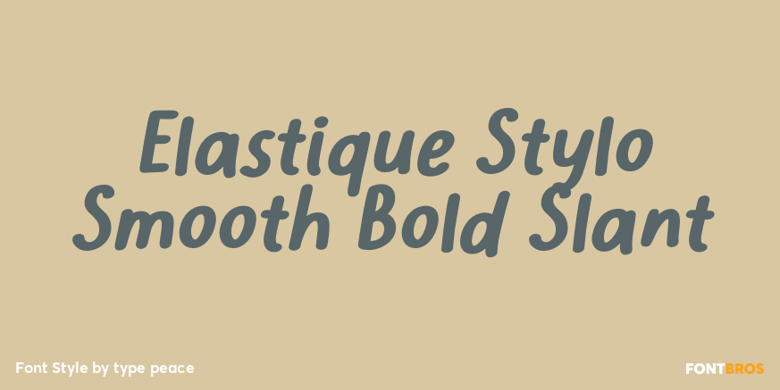 Elastique Stylo Smooth Bold Slant Poster