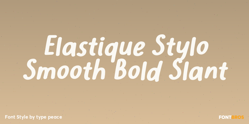 Elastique Stylo Smooth Bold Slant Poster