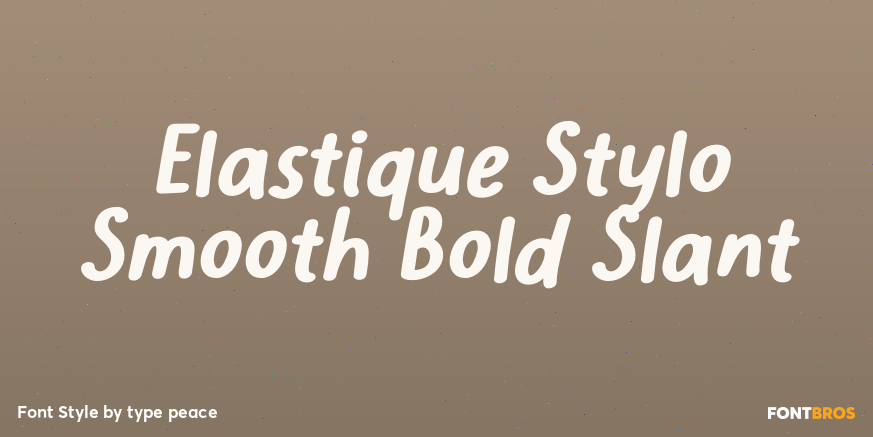 Elastique Stylo Smooth Bold Slant Poster