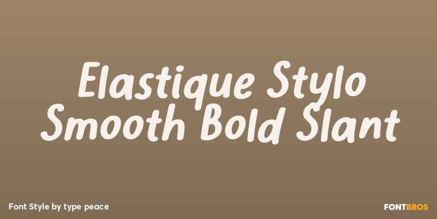 Elastique Stylo Smooth Bold Slant Poster