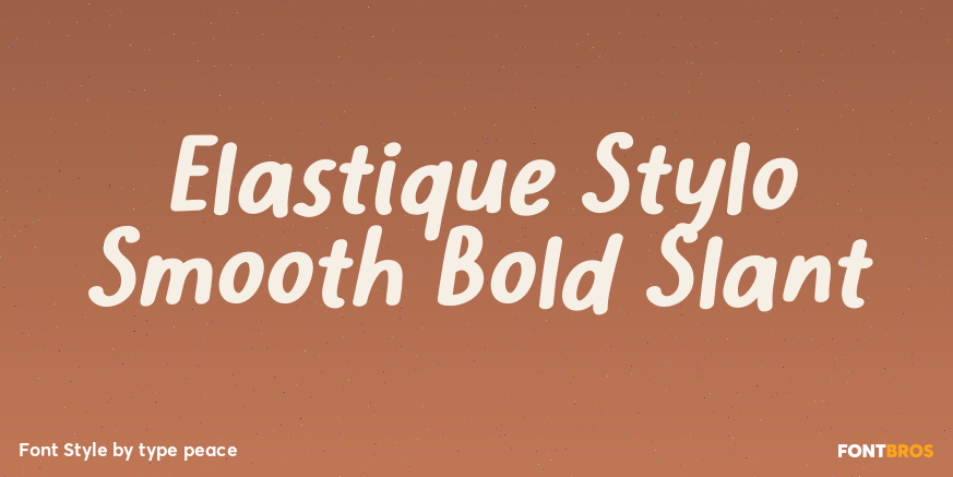 Elastique Stylo Smooth Bold Slant Poster