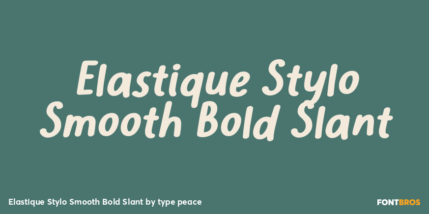 Elastique Stylo Smooth Bold Slant Poster