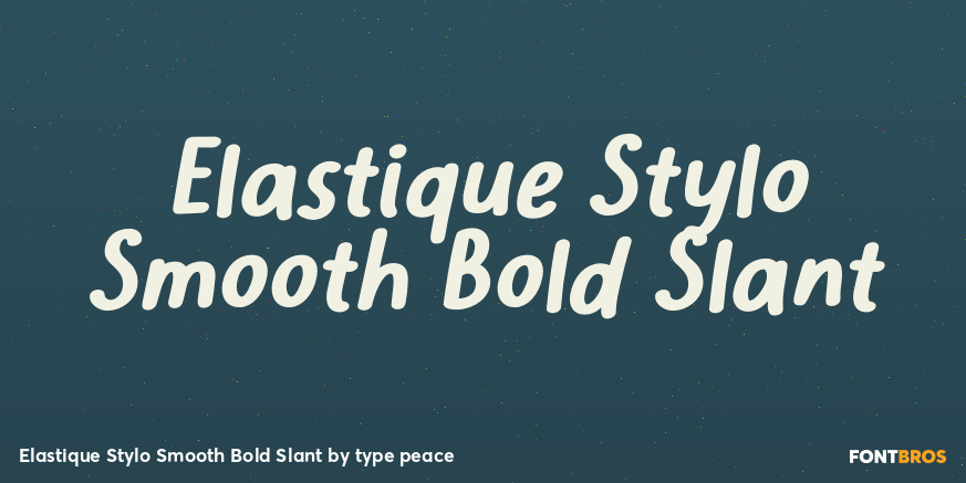 Elastique Stylo Smooth Bold Slant Poster