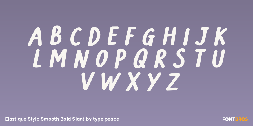 Elastique Stylo Smooth Bold Slant Font Poster #2