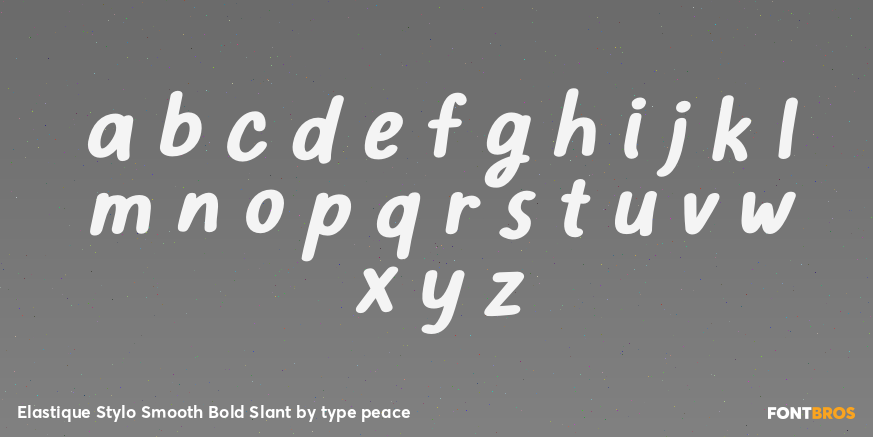 Elastique Stylo Smooth Bold Slant Font Poster #3